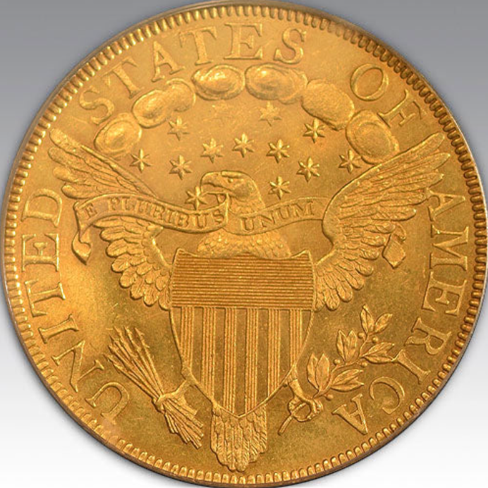 1799 Draped Bust $10 Large Stars Obverse MS 64