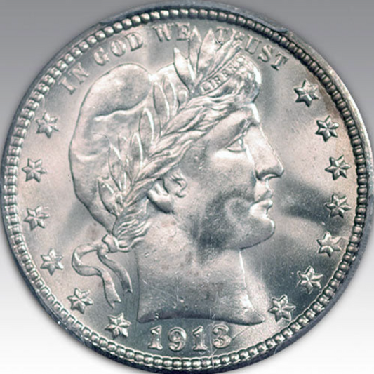 1913-S 25C Barber Quarter MS 67