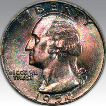 1954 25C Washington Quarter MS 67+
