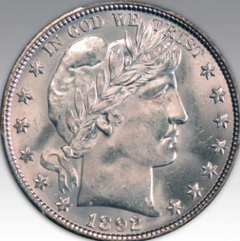 1892-O 50C Barber Half Dollar MS 64