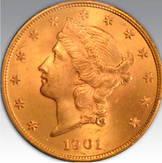 1901 $20 Liberty MS 65