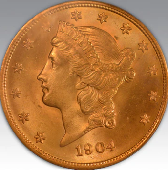 1904 $20 Liberty MS 65