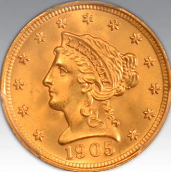 1905 $2.50 Liberty MS 67