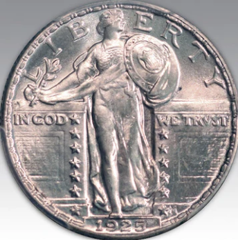 1925 25C Standing Liberty MS 66 FH