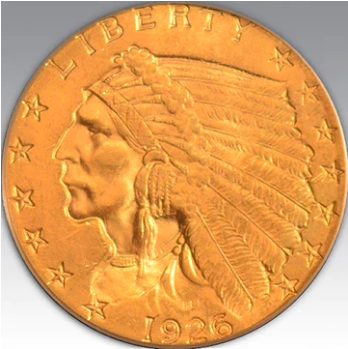 1926 $2.50 Indian MS 65