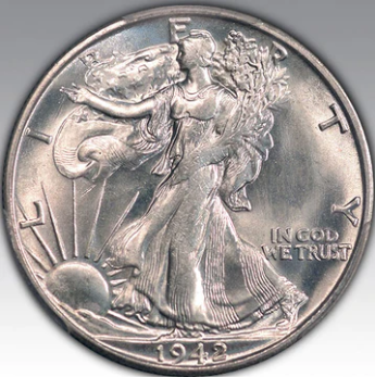 1942-S 50C Walking Liberty Half Dollar MS 65