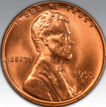 1955-S 1C Lincoln MS 66 RD
