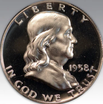 1958 50C Franklin Half Dollar PR 68+ DC