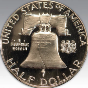 1958 50C Franklin Half Dollar PR 68+ DC