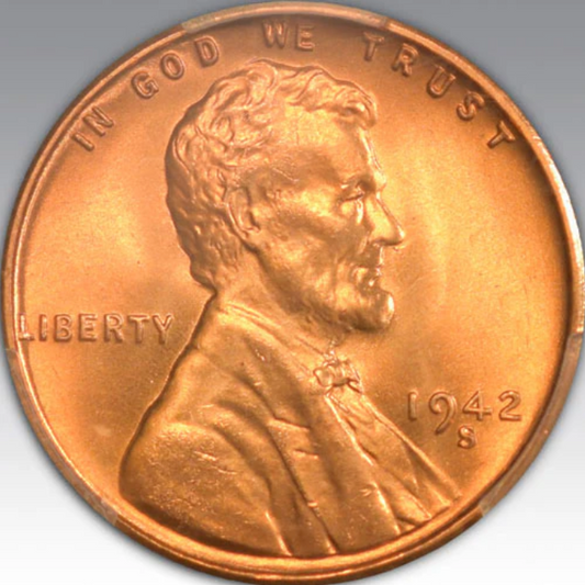 1942-S 1C Lincoln, MS 67+ RD
