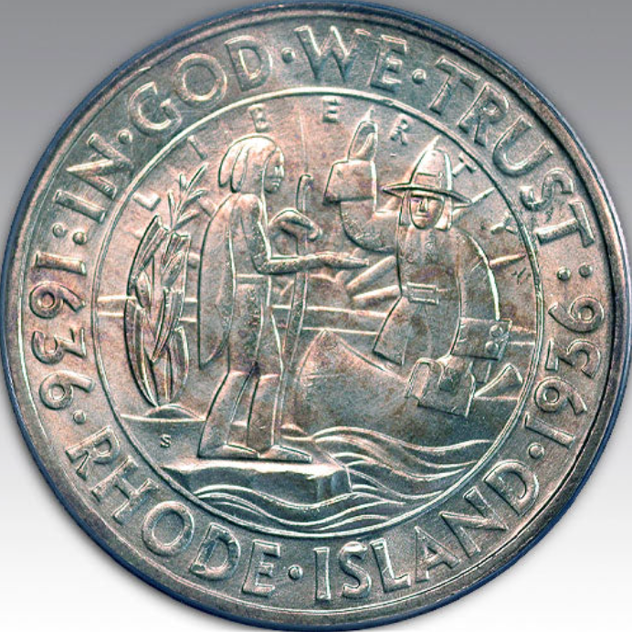 1936-S 50C Rhode Island MS 65