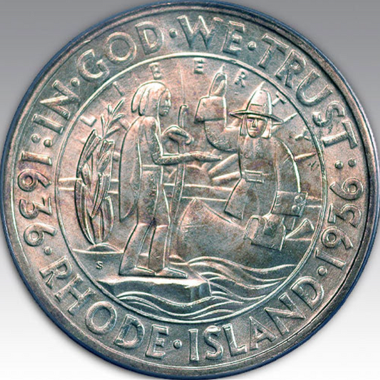 1936-S 50C Rhode Island MS 65