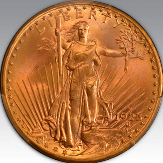 1923-D $20 St. Gaudens MS 66