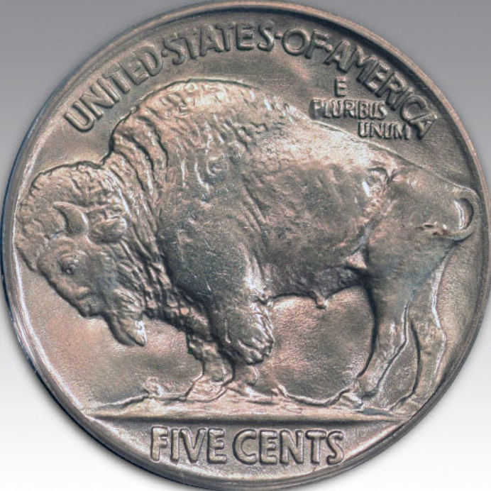 1929 5C Buffalo Nickel MS 65