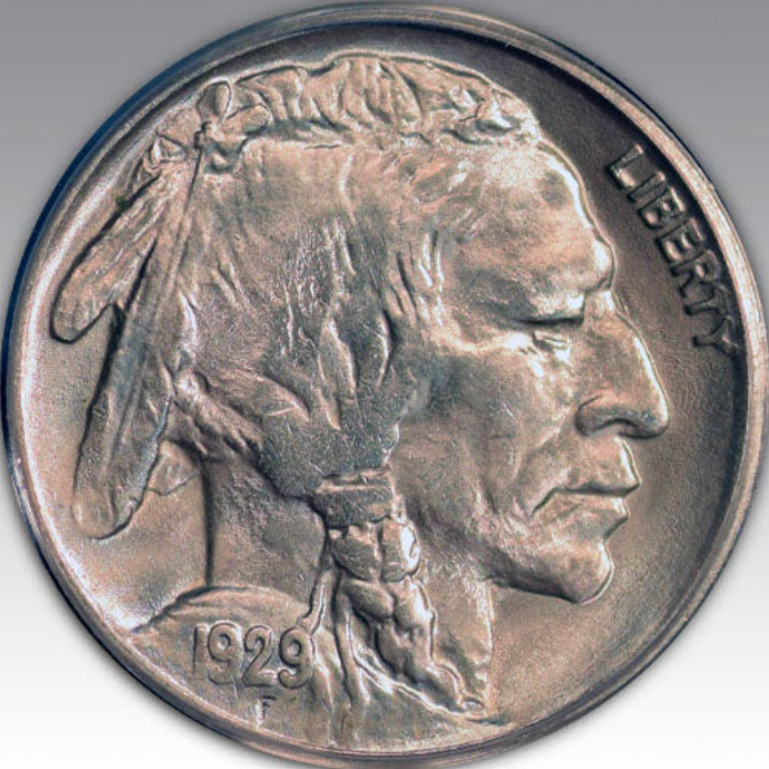 1929 5C Buffalo Nickel MS 65