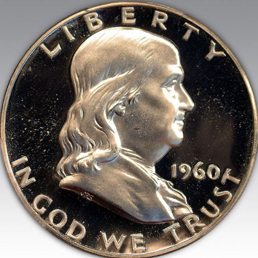 1960 50C Franklin Half Dollar PR 68 DC