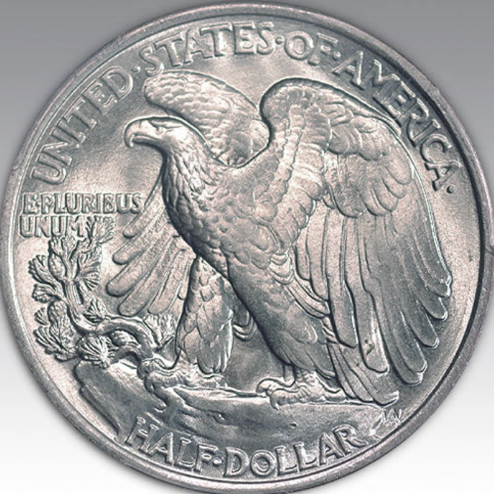 1938 50C Walking Liberty Half Dollar MS 67