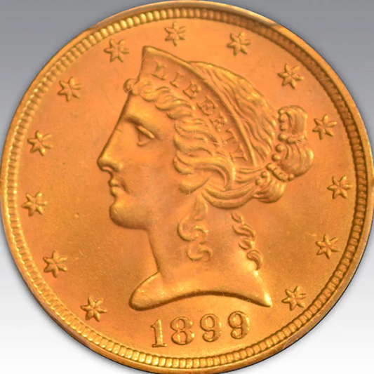 1899 $5 Liberty MS 66