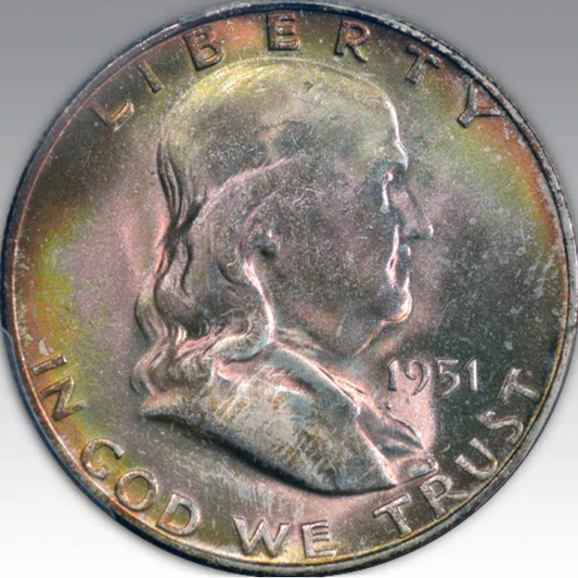 1951-S 50C Franklin Half Dollar MS 67+