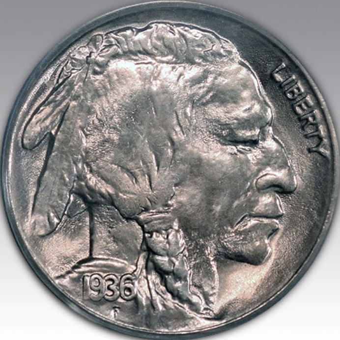 1936-S 5C Buffalo Nickel MS 66