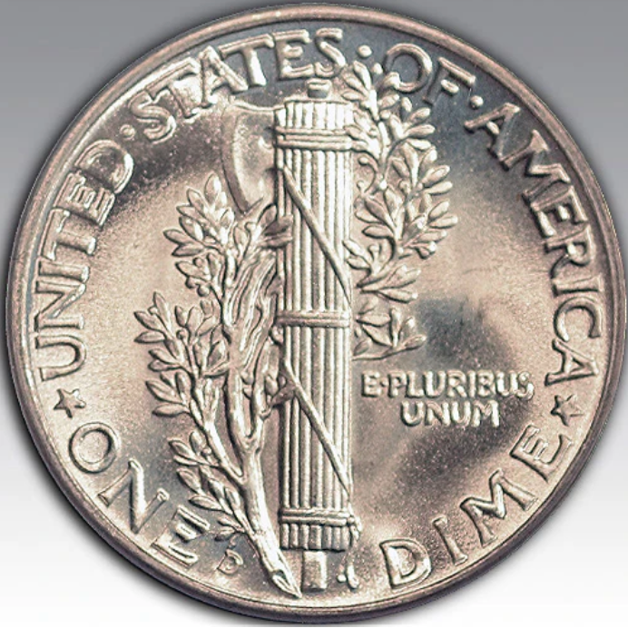 1941-D 10C Mercury Dime, MS 67 FB