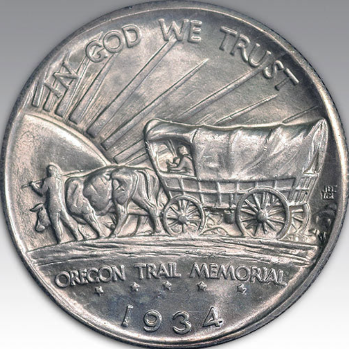 1934-D 50C Oregon MS 64