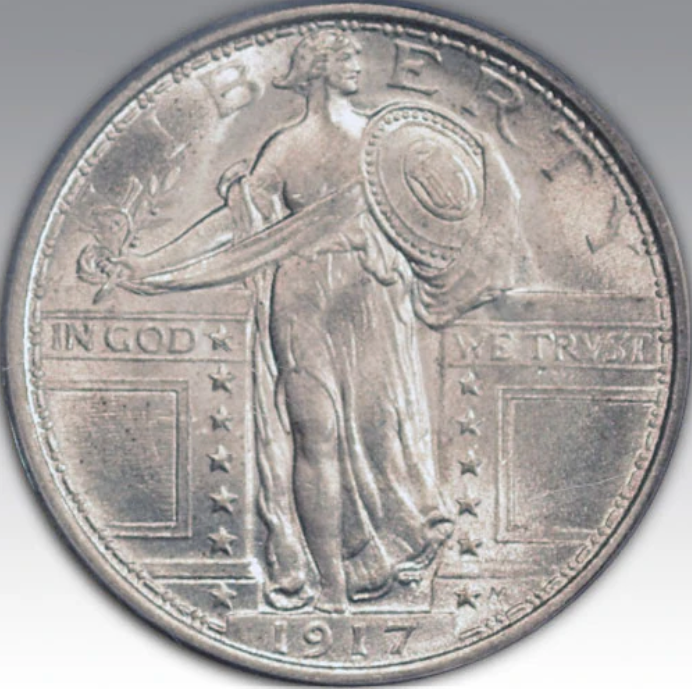 1917 25C Standing Liberty, MS 66 FH