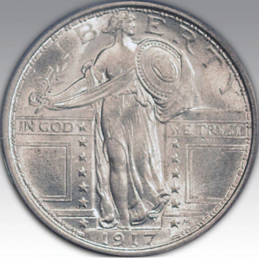 1917 25C Standing Liberty, MS 66 FH