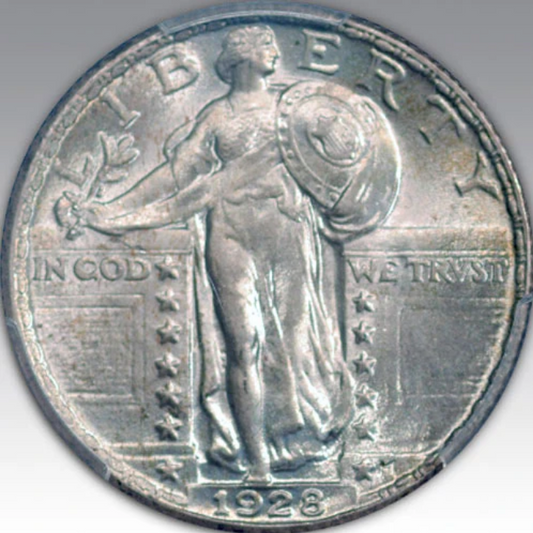1928 25C Standing Liberty, MS 67 FH