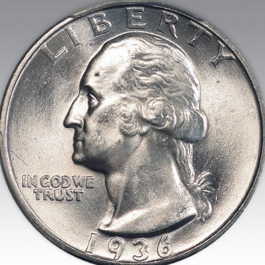 1936-S 25C Washington Quarter MS 65