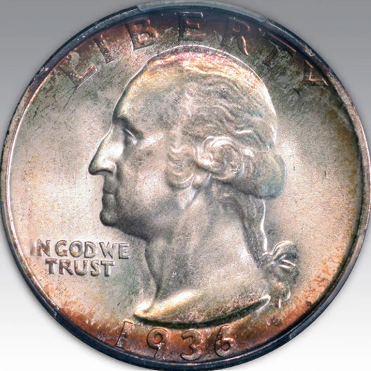 1936-S 25C Washington Quarter MS 68