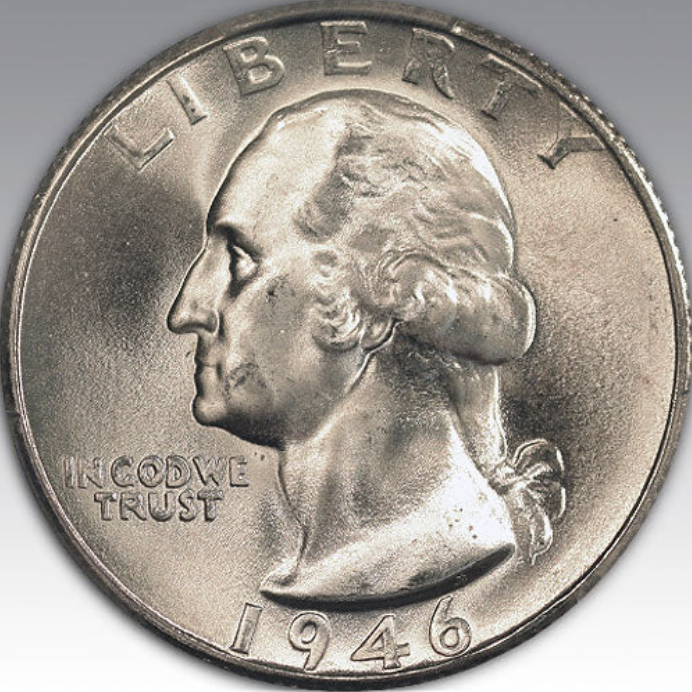 1946-S 25C Washington Quarter MS 66