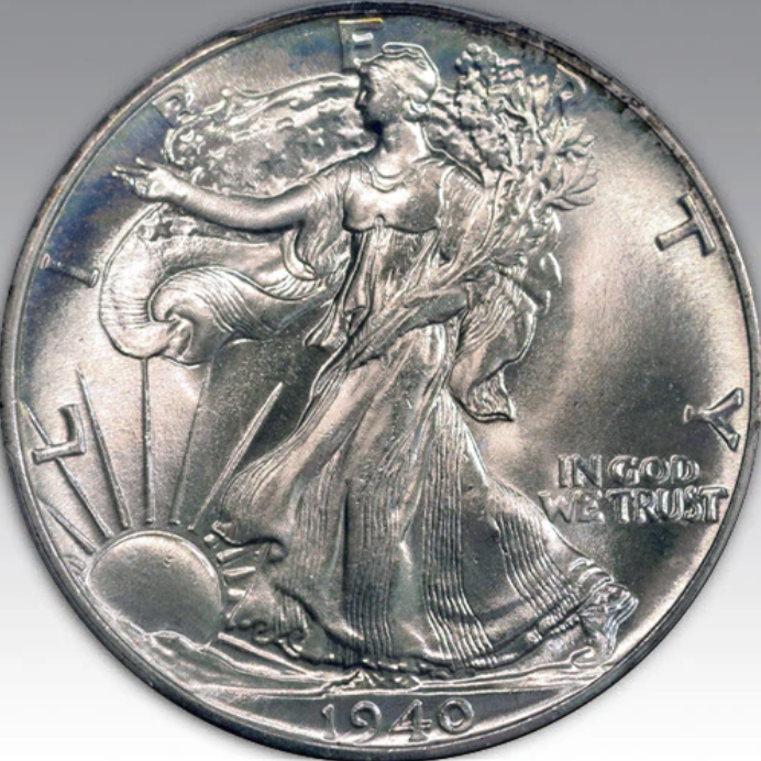 1940 50C Walking Liberty Half Dollar MS 68