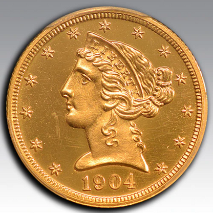 1904 $5 Liberty PR 65 CA