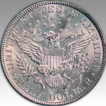 1892-O 50C Barber Half Dollar MS 64