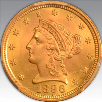 1896 $2.50 Liberty MS 67
