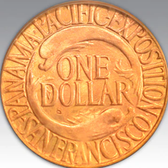 1915-S G$1 Panama-Pacific MS 66