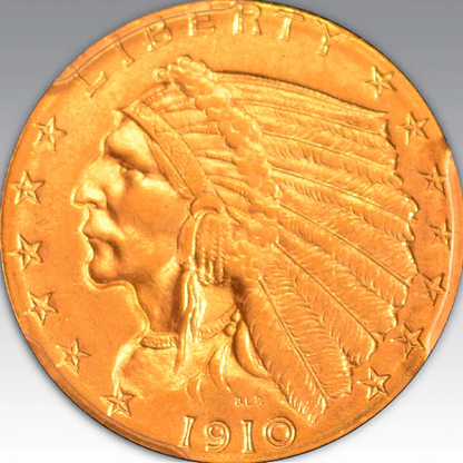 1910 $2.50 Indian MS 65