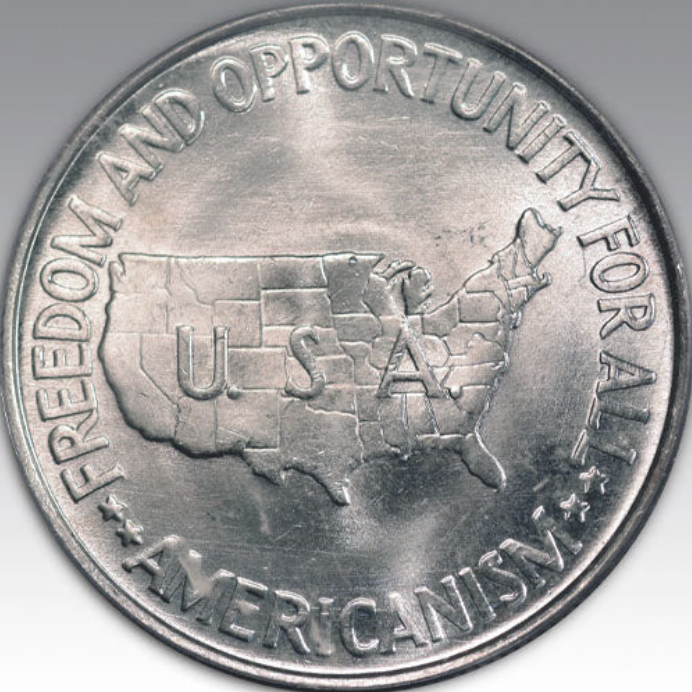 1954 50C Washington-Carver MS 65