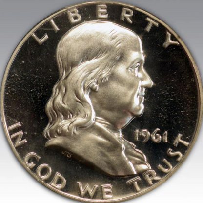 1961 50C Franklin Half Dollar PR 68 CA