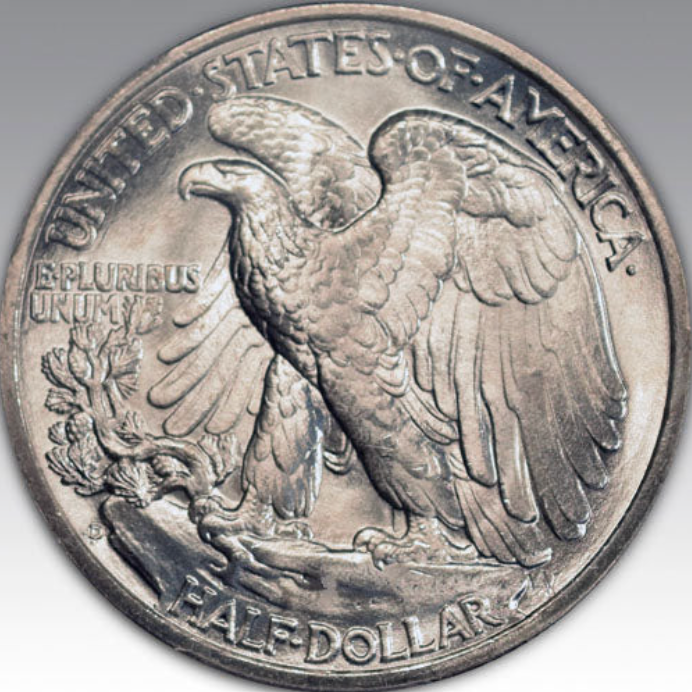 1937-D 50C Walking Liberty Half Dollar MS 67