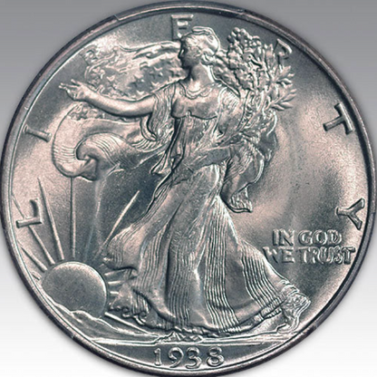 1938 50C Walking Liberty Half Dollar MS 67