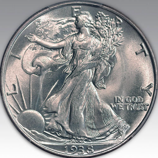 1938 50C Walking Liberty Half Dollar MS 67