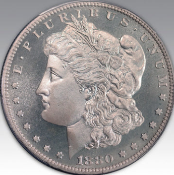 1880-CA $1 Morgan Dollar PR 65