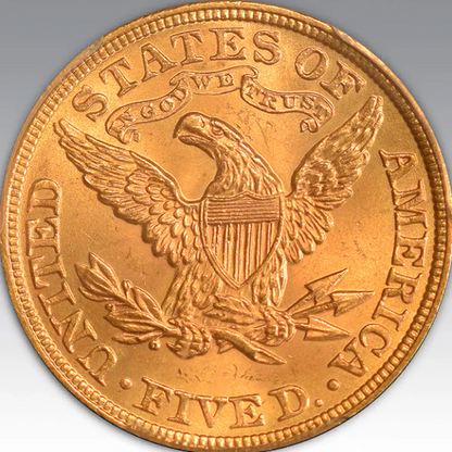 1899 $5 Liberty MS 65