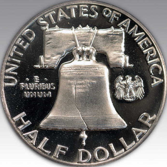1959 50C Franklin Half Dollar PR 68 CA