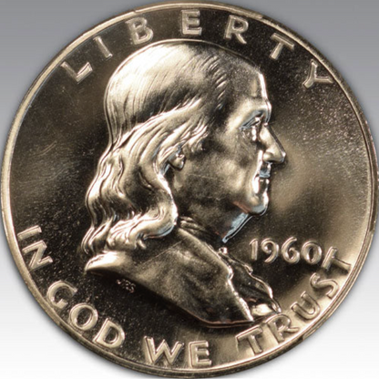 1960 50C Franklin Half Dollar PR 66