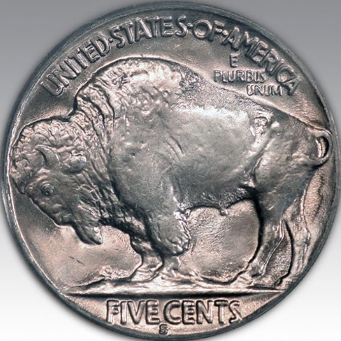 1936-S 5C Buffalo Nickel MS 66