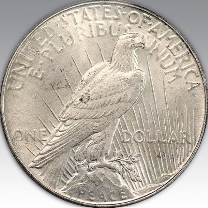 1934 $1 Peace Dollar MS 65