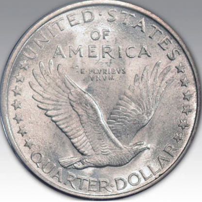 1917 25C Standing Liberty, MS 66 FH